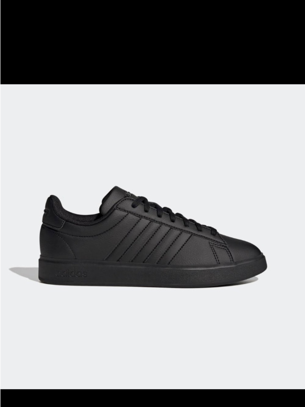 adidas Black Low-Top Leather Sneaker
